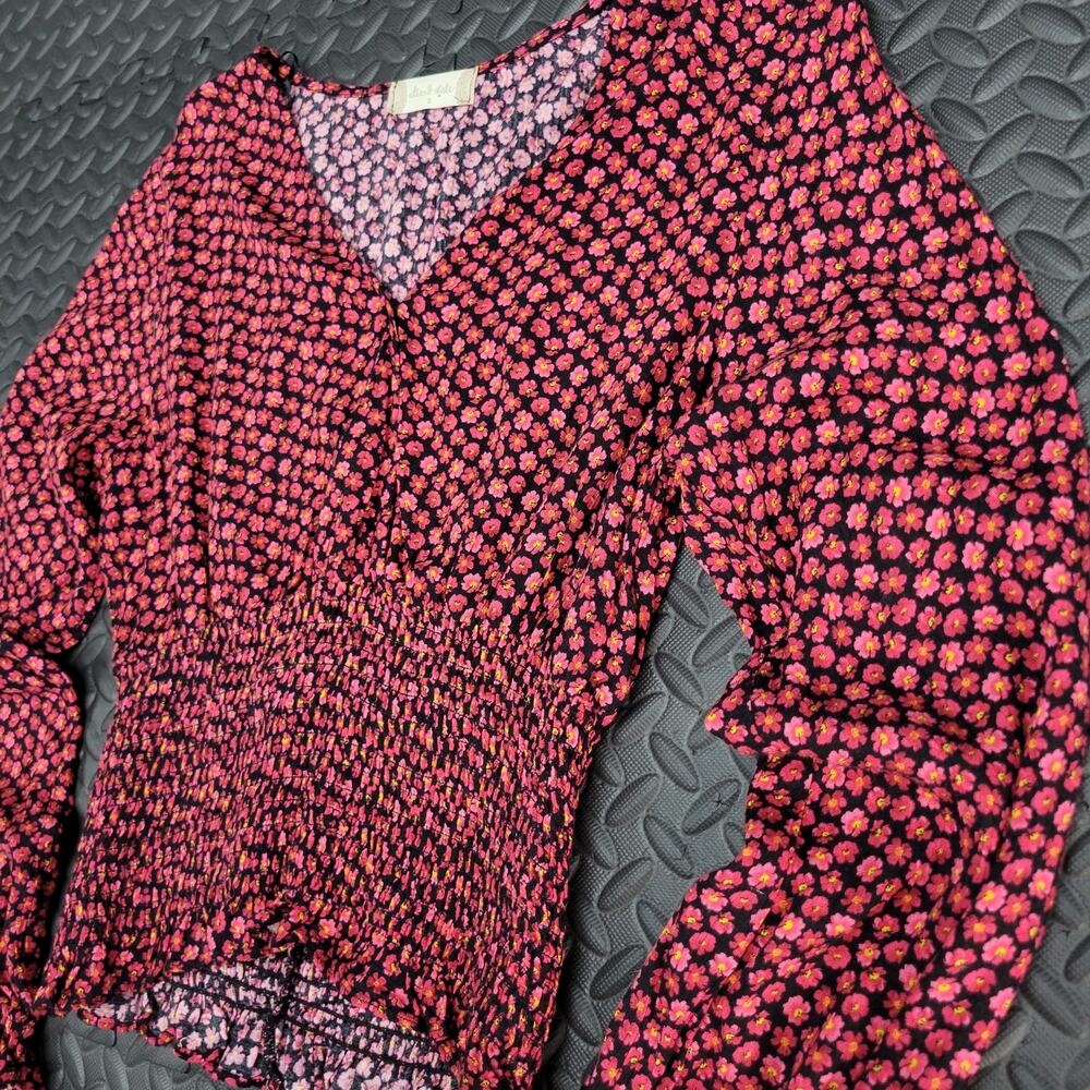 Altar’d State Floral Smocked Crop Top Womens Small Cottagecore Boho